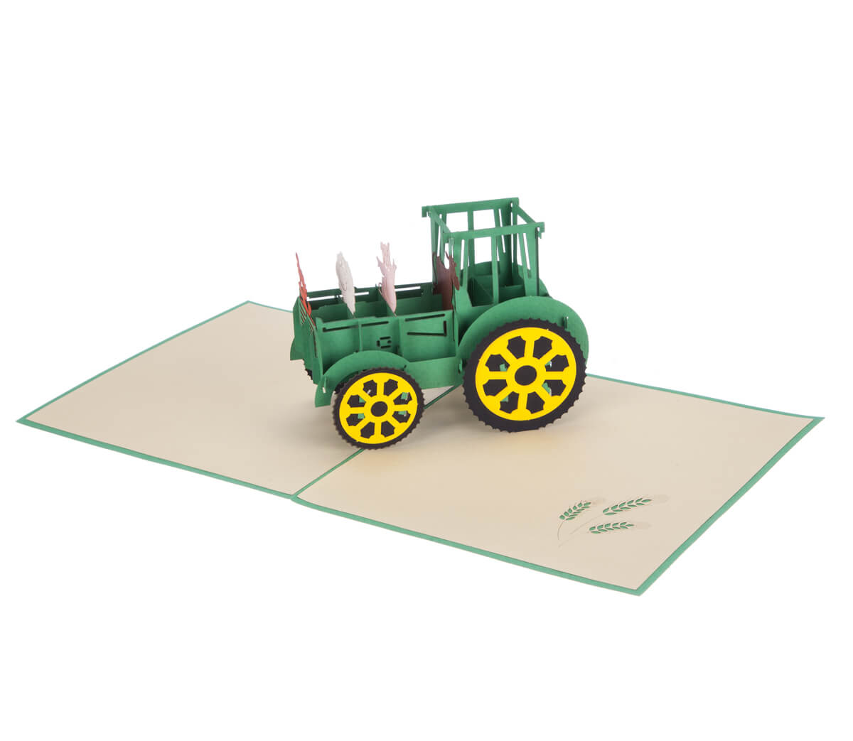 Tractor and Farm Animals Pop Up Card