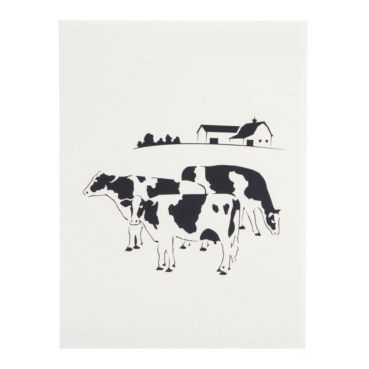 Friesian Cow Pop Up Card