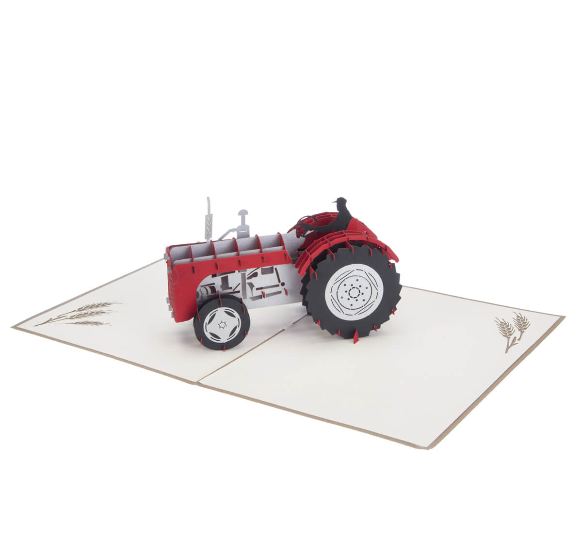 Red Tractor Pop Up Card