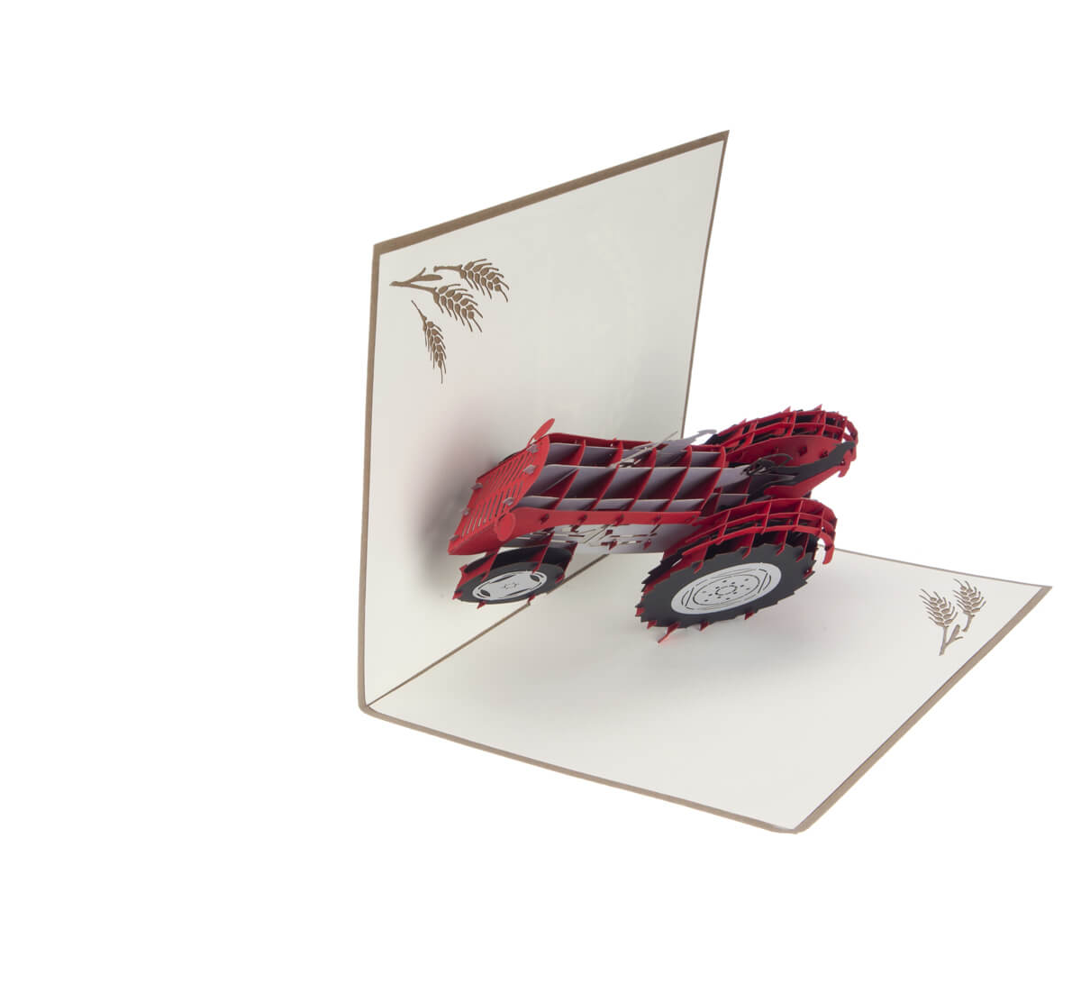 Red Tractor Pop Up Card