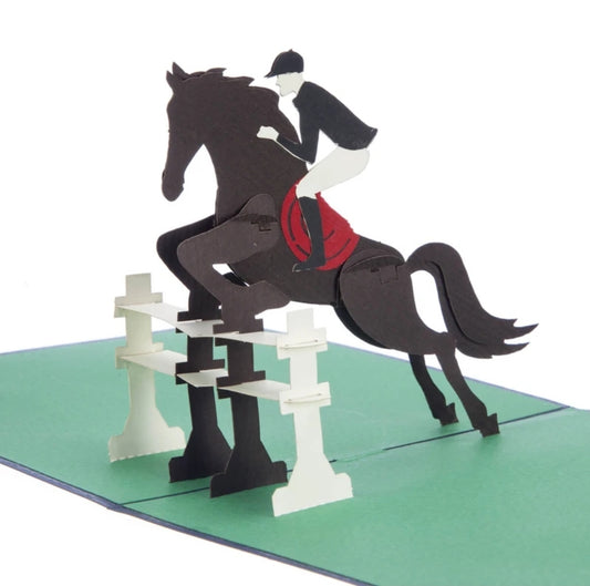 Show Jumping Pop Up Card