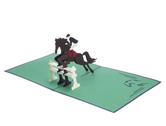 Show Jumping Pop Up Card