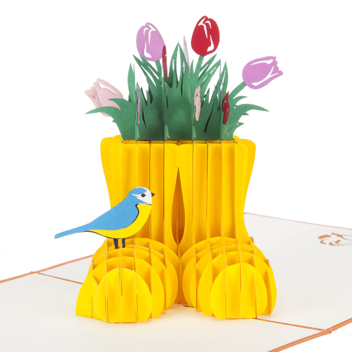 Spring Wellingtons Pop Up Card