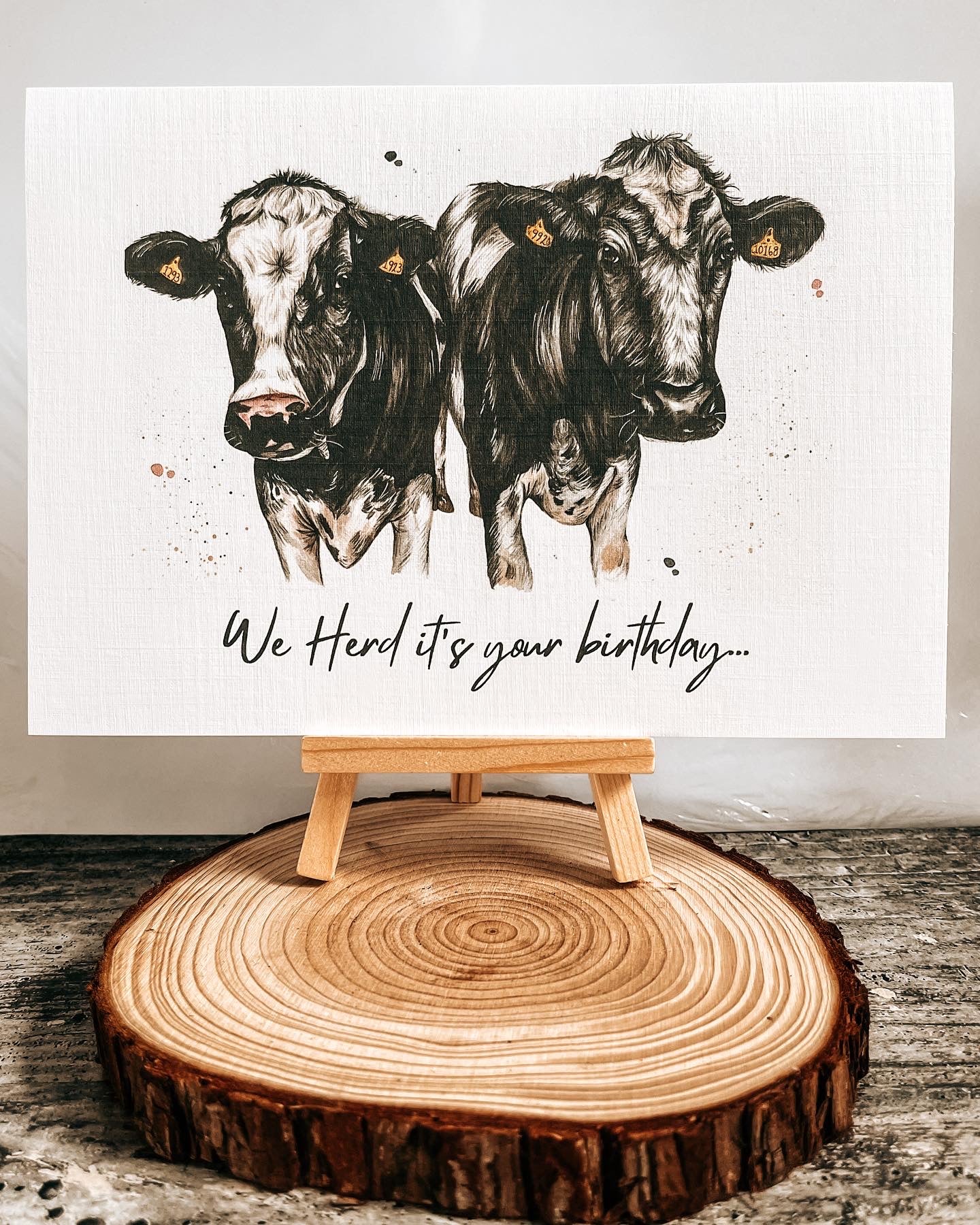 “We herd it’s your birthday" Card (dairy cow)