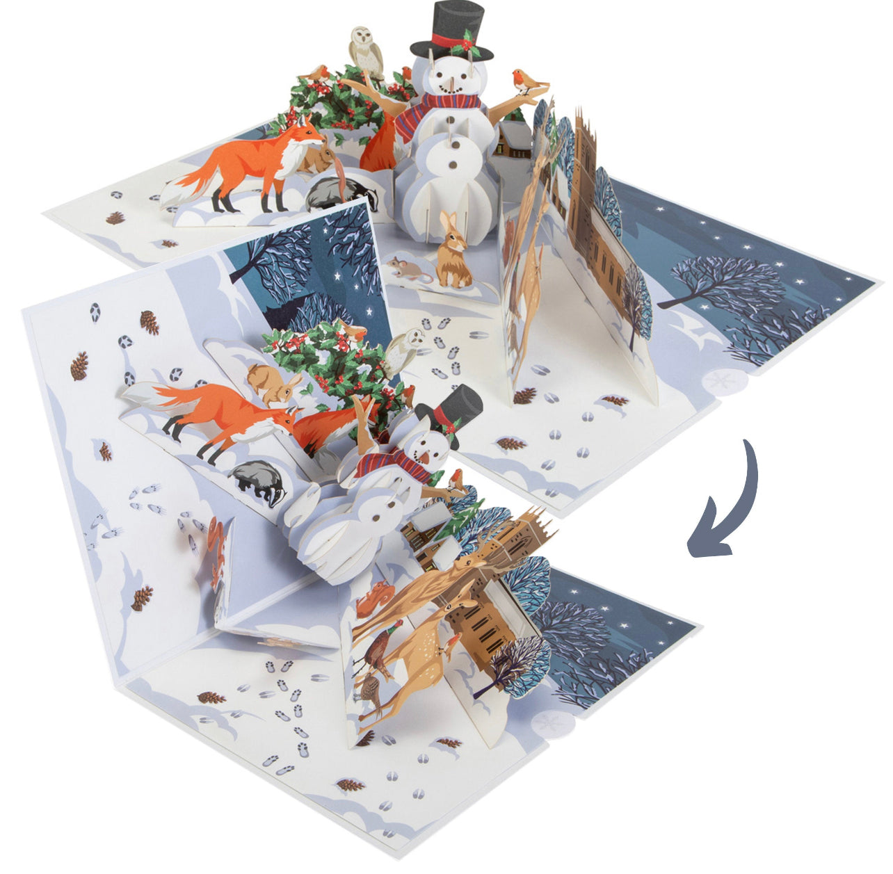 Winter Woodland Christmas Pop Up Card