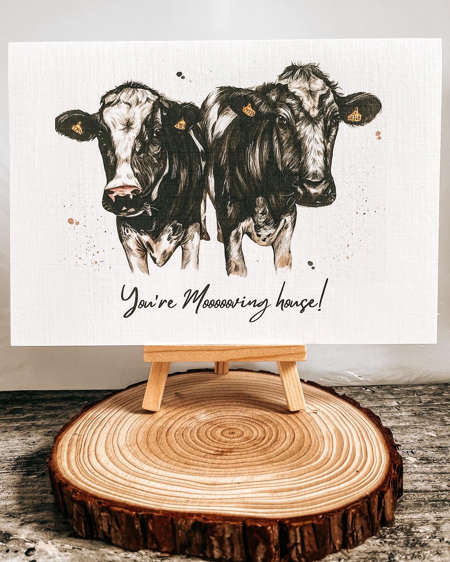 “You’re moooo-ving (moving) house" Card