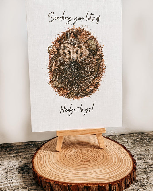 “Sending hedge-hugs" Card